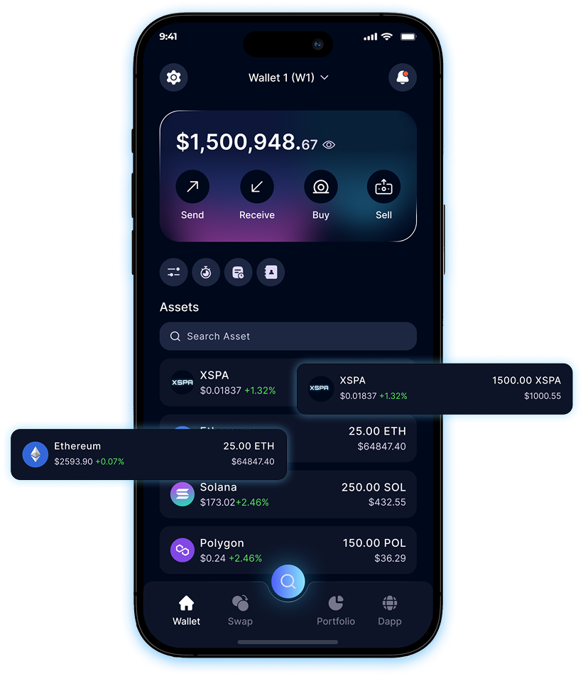 XSPA App Mockup